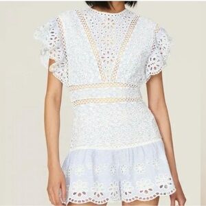 SAYLOR Shanice Eyelet Romper L